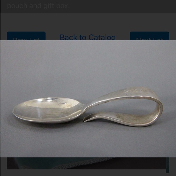 Tiffany & Co. Sterling Silver infant Spoon with Tiffany pouch and gift box - Picture 6 of 7